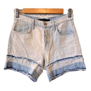 J Brand Gracie High Rise Raw Hem Denim Shorts